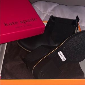 Kate Spade Black Rain Booties